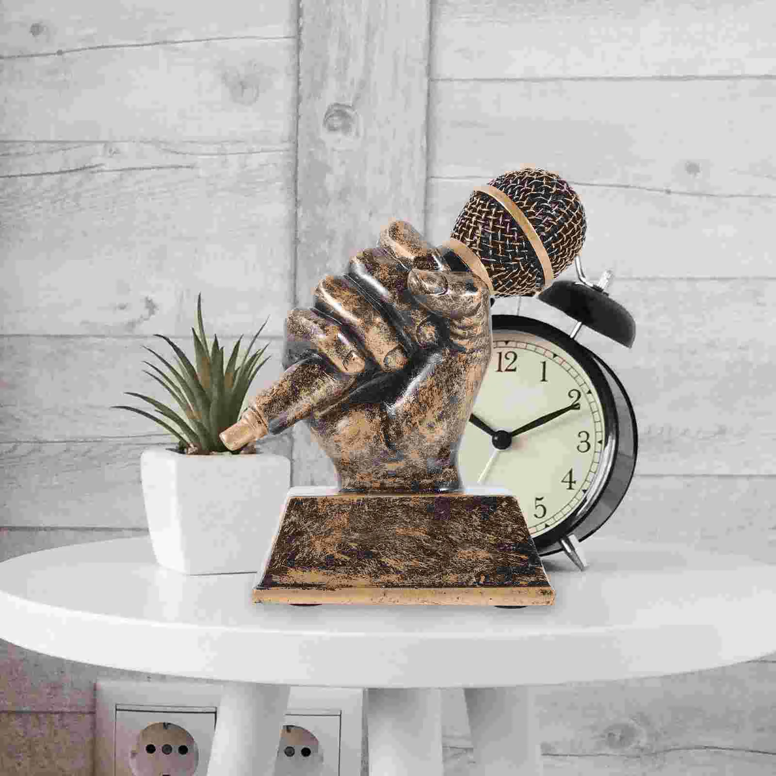 Музыкальный трофей микрофон для караоке винтажный декор мини-микрофон вечеринки