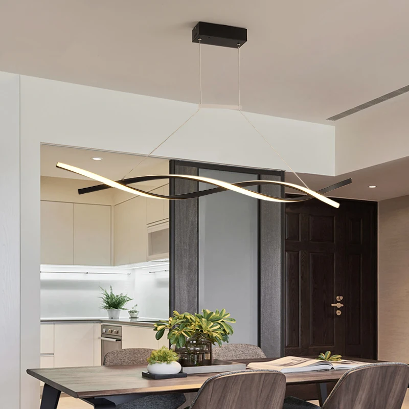 Nowoczesne wisiorek Led lampa nadaje się do ściemniania czarne złoto dla jadalnia kuchnia pokój dzienny sypialnia żyrandol oświetlenie wewnętrzne Decor oprawa 4 Nowoczesne wisiorek Led lampa nadaje się do ściemniania czarne złoto dla jadalnia kuchnia pokój dzienny sypialnia żyrandol oświetlenie wewnętrzne Decor oprawa 4
