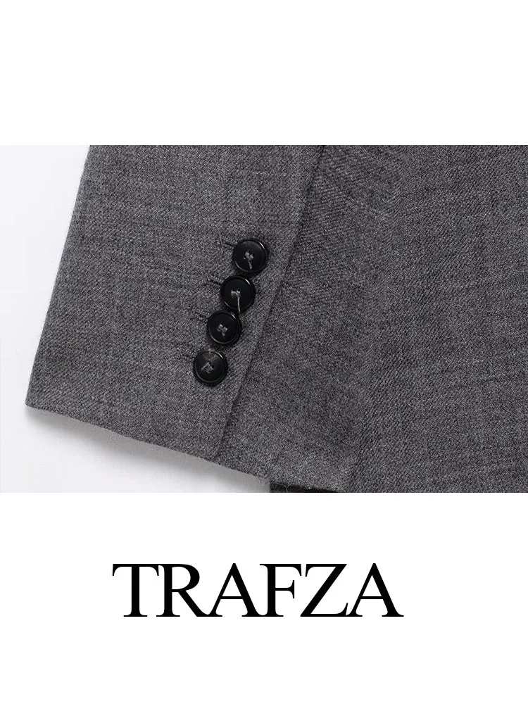 Женский блейзер с длинным рукавом и V-образным вырезом