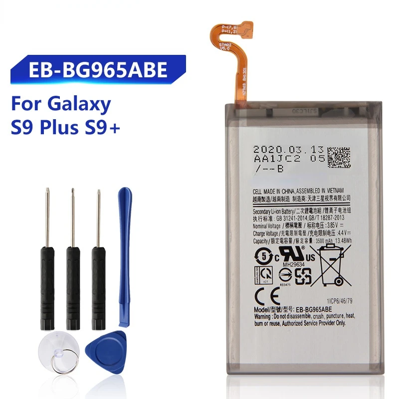 

Replacement Samsung Battery For SAMSUNG Galaxy S9 Plus G9650 S9+ G965F Rechargeable Phone Battery EB-BG965ABE 3500mAh