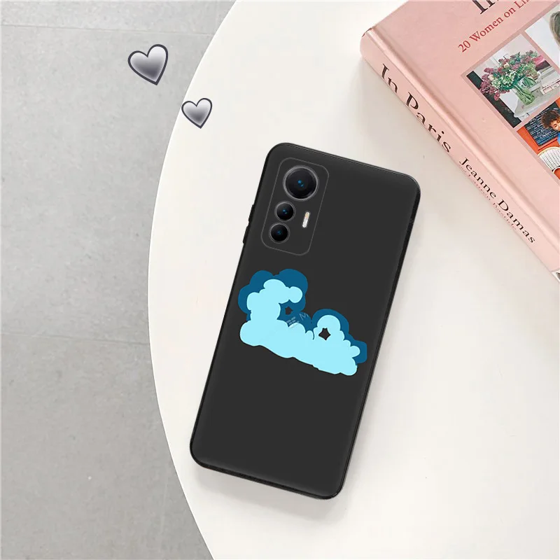 Мягкий чехол для телефона Redmi Note13 Pro Plus 5G Note12 12C 13C Xiaomi 13 Lite 12 12X 12T белый синий