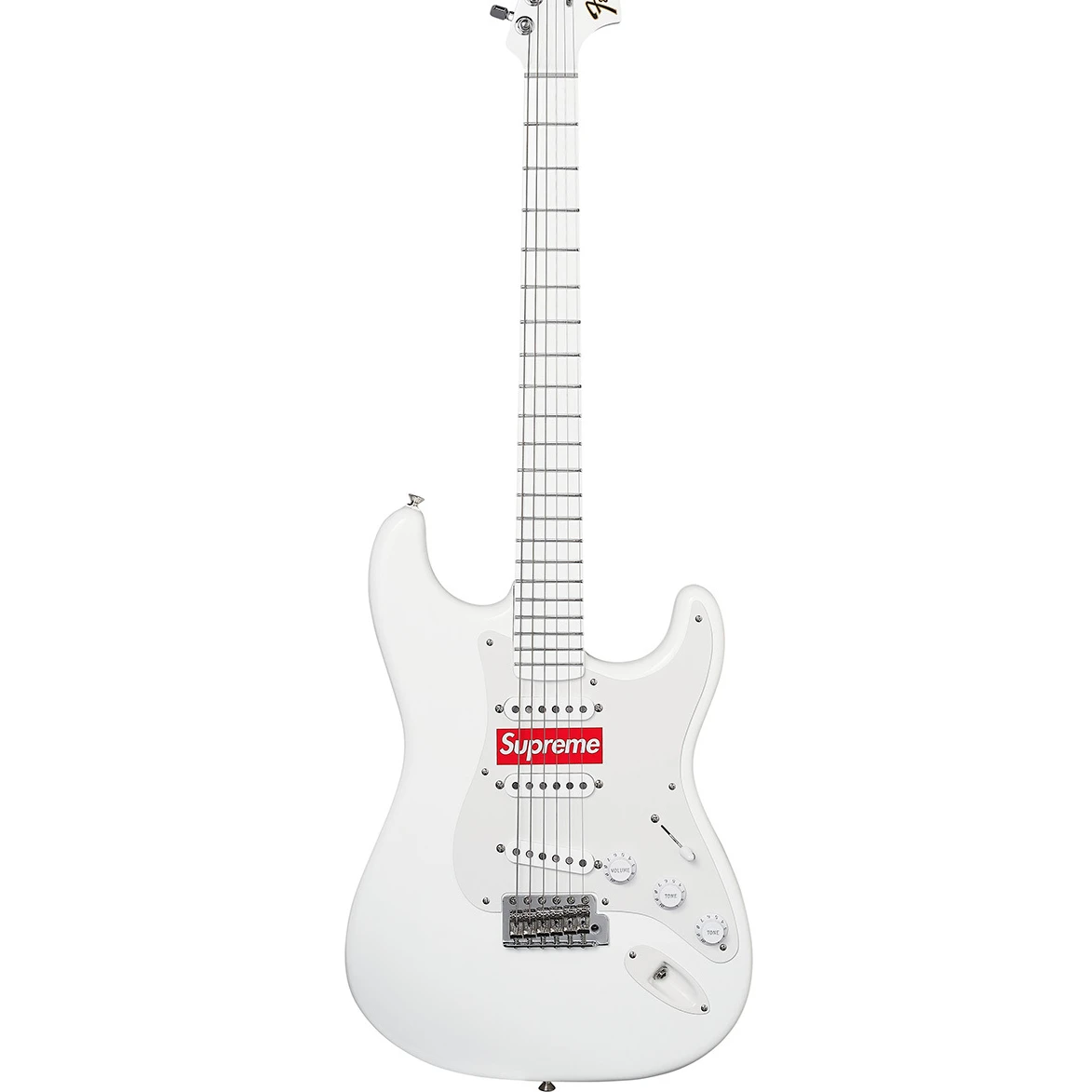 

Super Rare Sup All White ST FW17 Electric Guitar WhiteFingerboard No Inlay, Big Headstock, Alder Body, Chrome Hardware