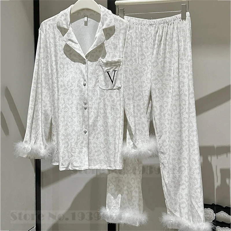 Новая бархатная Пижама сексуальная роскошная женская одежда для отдыха с