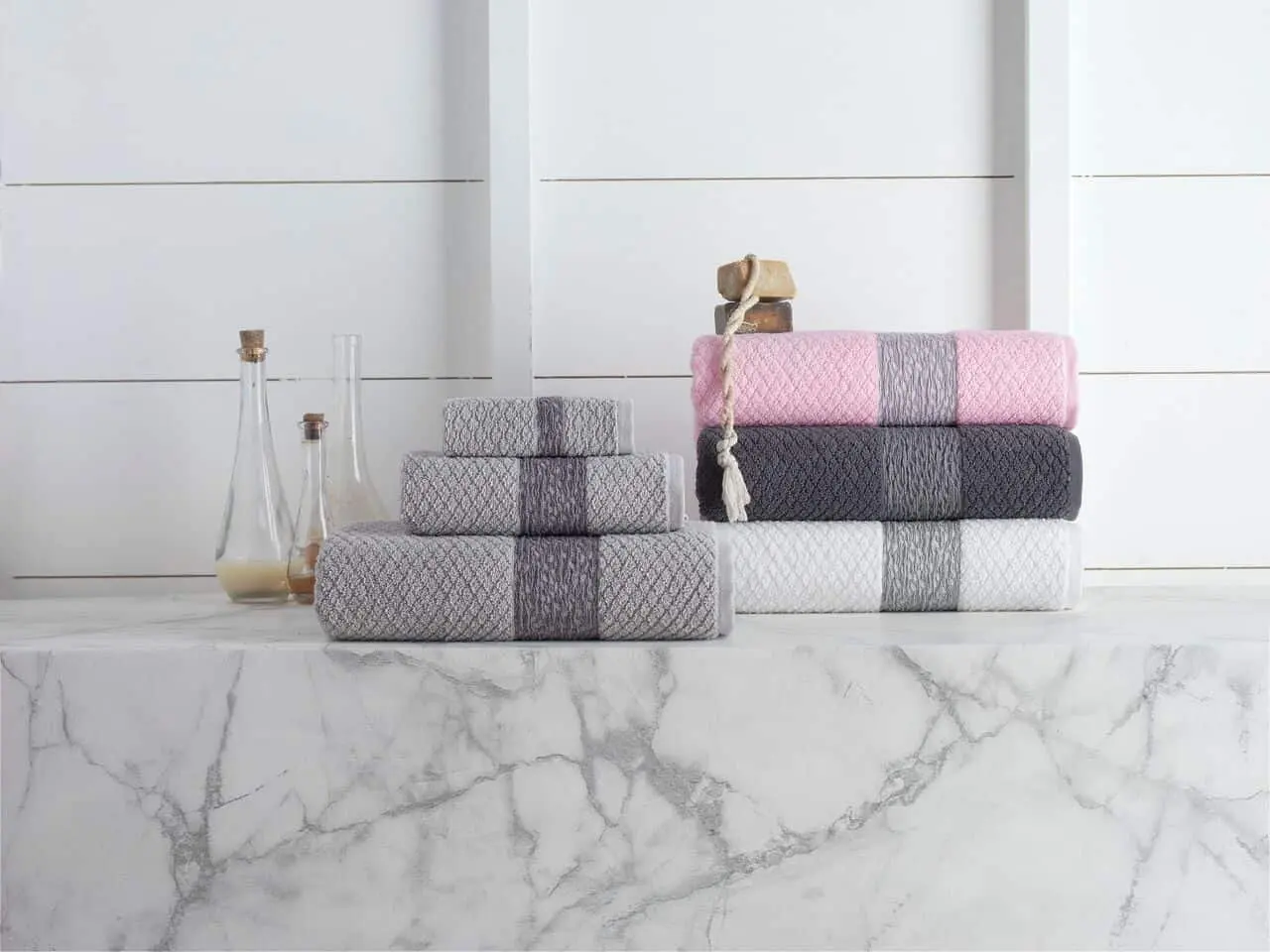 

Enchante Home - Anton Wash Towels - 8 Piece Wash Towels, long staple Turkish towel - Quick Dry, Soft, Absorbent