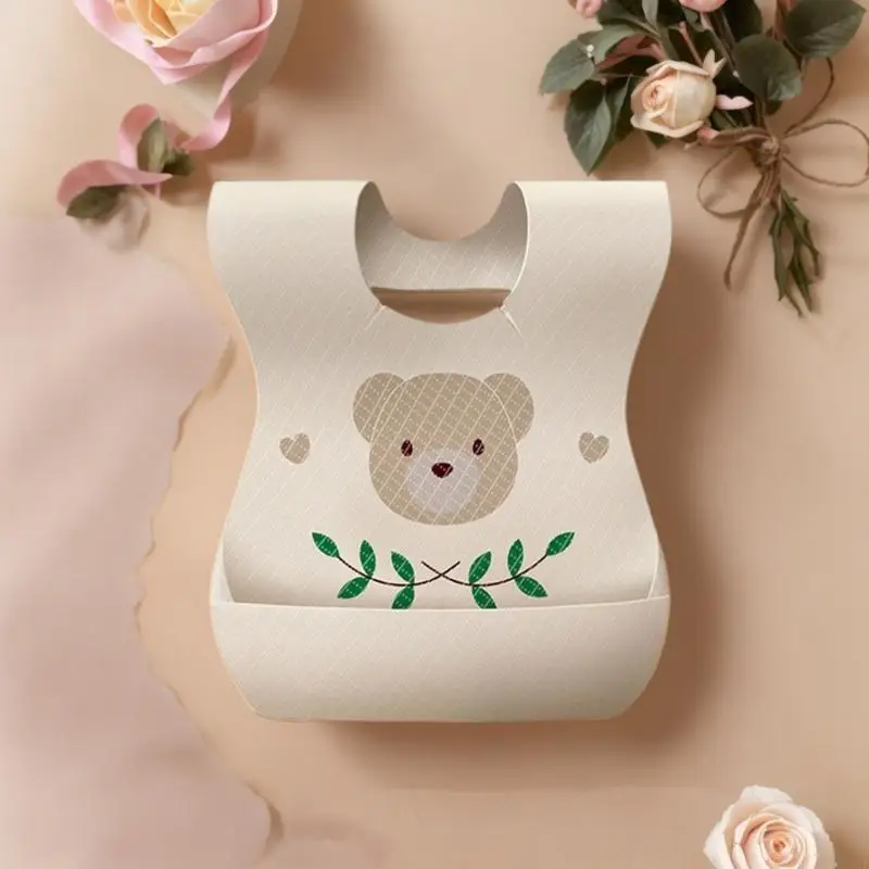 Фото 50 шт. одноразовые нагрудники для младенцев, обеспечивающие водонепроницаемую защиту одежды №2