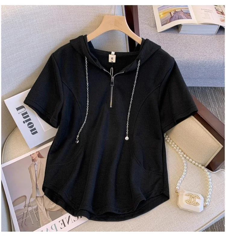 Женский комплект из двух предметов летний Свободный Топ с коротким рукавом и