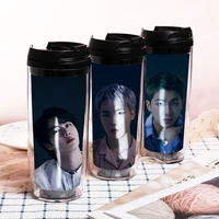 kpop bangtan boys proof new album fashion creative simple water cup car thermos cup support summer drink cup card suga jimin jin