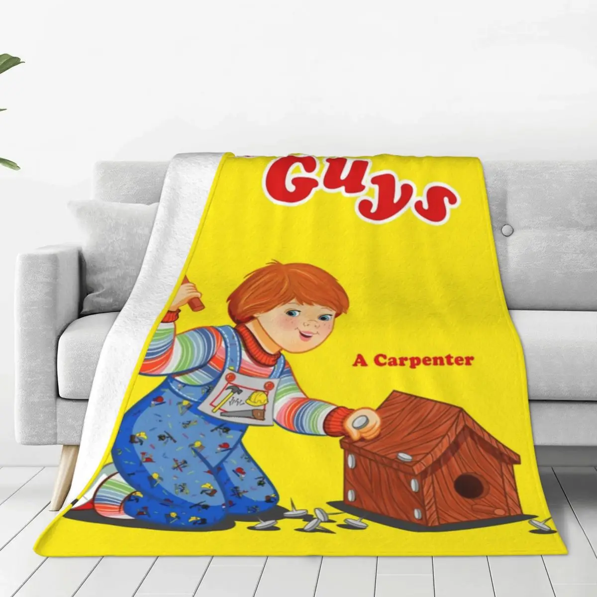 

Blanket Flannel Child's Play Chucky Blankets for Bedroom Travel Sofa Bedspreads Guys Fireman Sofa Fleece Child's Play Good Throw