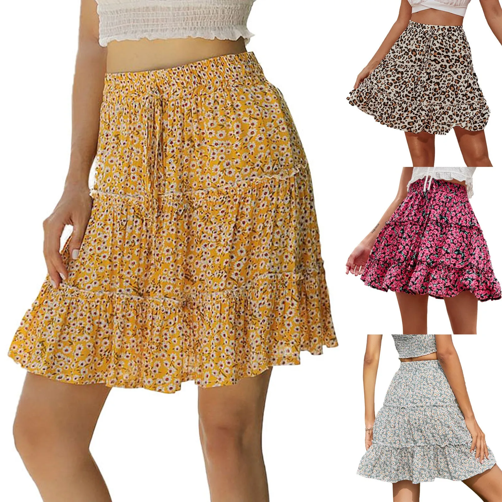 

Летний наряд для женщин 2023, модная Свободная Женская летняя юбка в горошек с рисунком, стильные и модные дизайнерские юбки