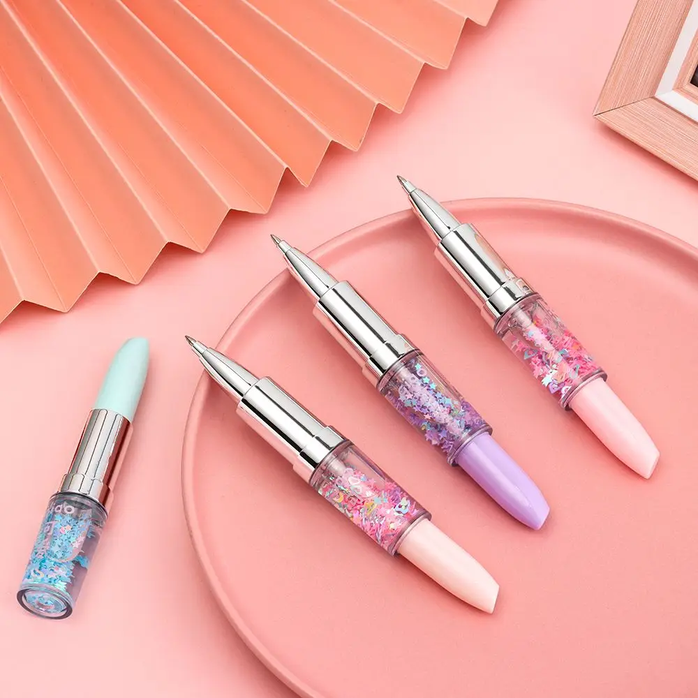 1 шт. шариковая творческая помада в форме блестящей гелевой ручки с зыбучим