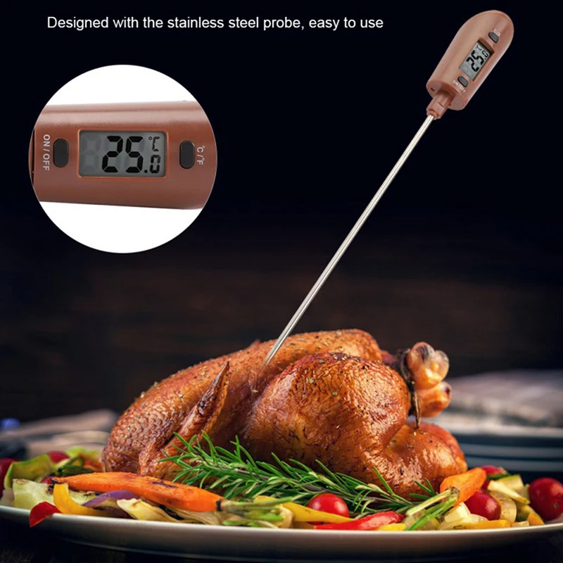 

electronic digital food thermometer Silicone chocolate spatula kitchen barbecue milk coffee syrup thermometer