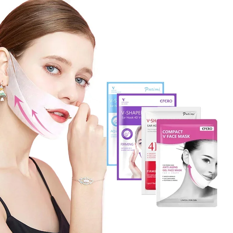 

4 Styles Lift Up Firming Bandage Moisturizing V-Face Gel Lift Facial Mask Lifting Facial Mask Face Face Slimming Skin Care Tool