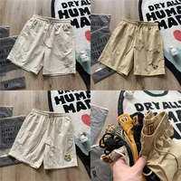 human made shorts men women high quality tiger duck polar bear embroidered patch human made drawstring pocket shorts breathable