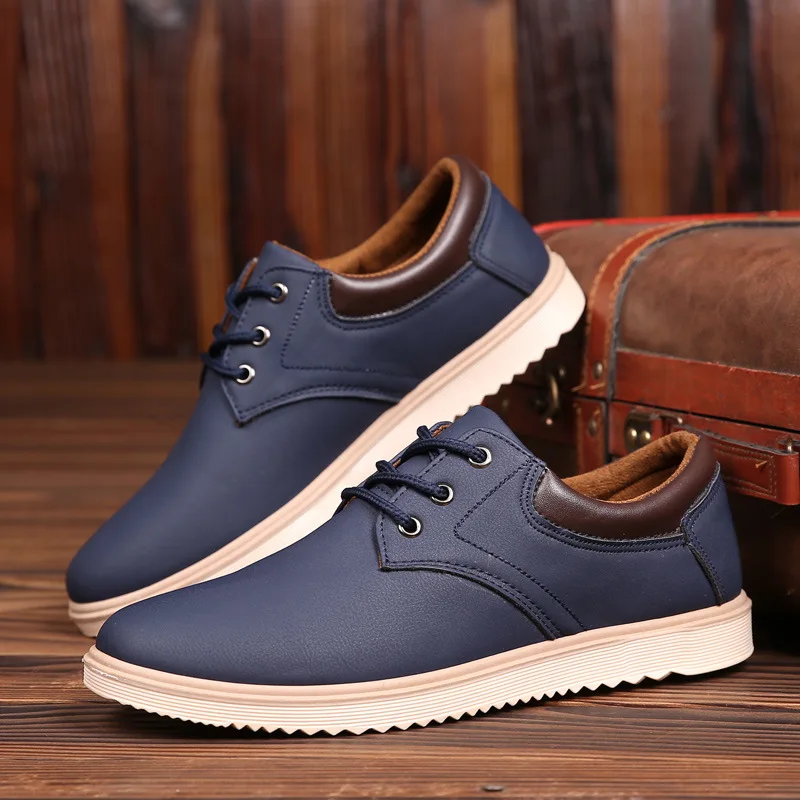 Men Leather Casual Shoes Men Nice Summer Brand Comfortable Flat Shoes for Men Trendy Sneaker Men Lace Up Oxfords ShoesNice
