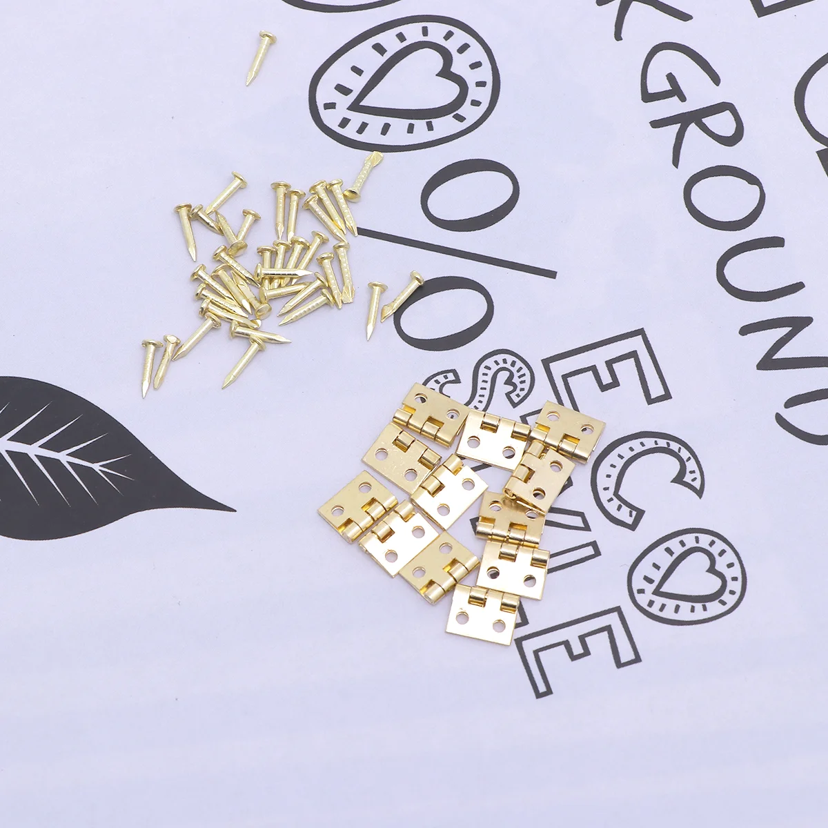 

Mini Hinges Hingefurniturescrews Miniature Cabinetset Door 12 Ornament Metal Miniture Woodenaccessories Decoration Closet