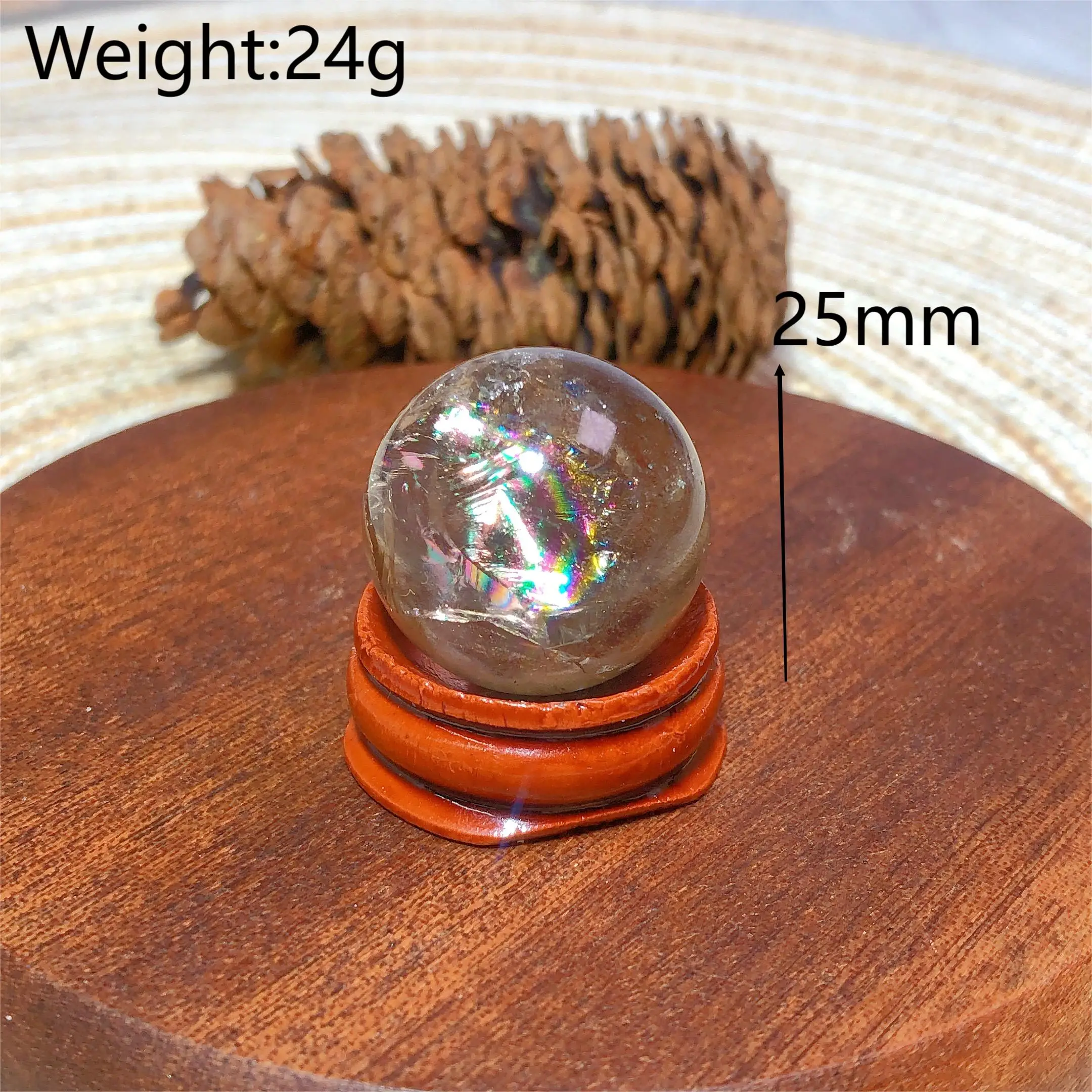 

Дымчатый кварц мини радужная сфера