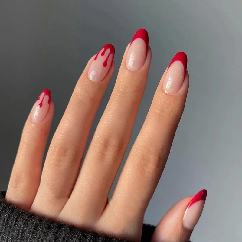 

24 шт., накладные ногти в приятном стиле