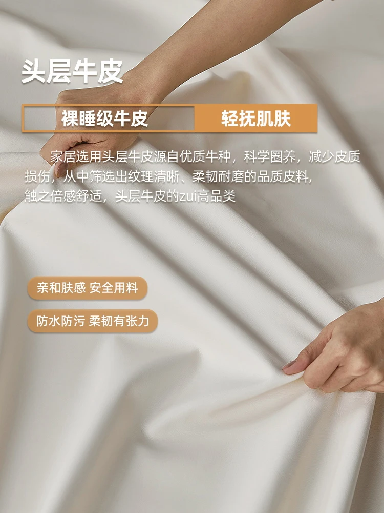 Роскошная кожаная кровать в итальянском стиле современная для спальни двойная