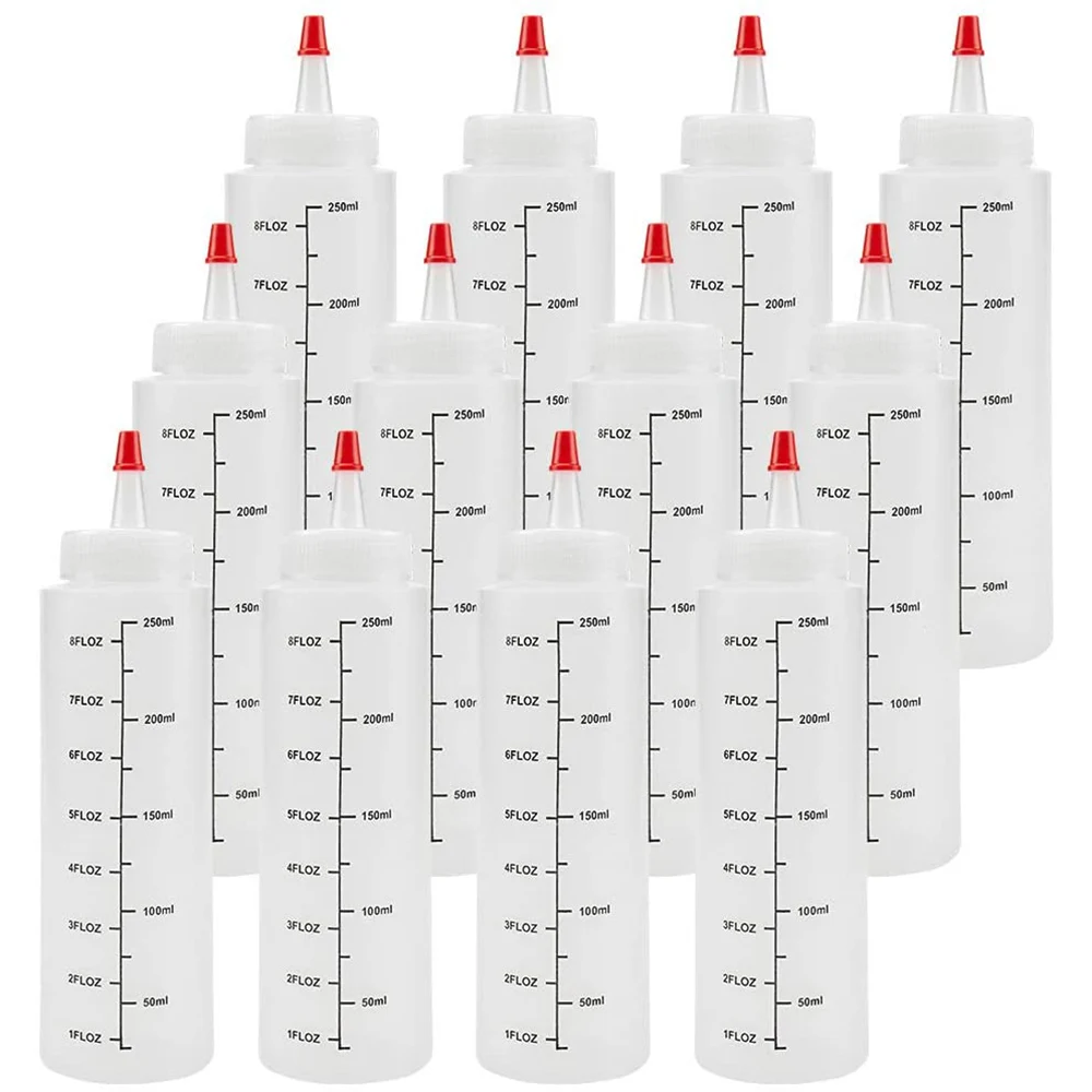 With Red Tip Cap - Durable Plastic Squirt Bottle For Ketchup