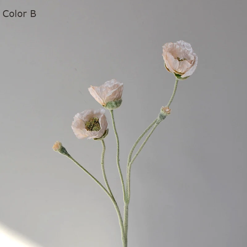 

Искусственный шелковый мак, белый