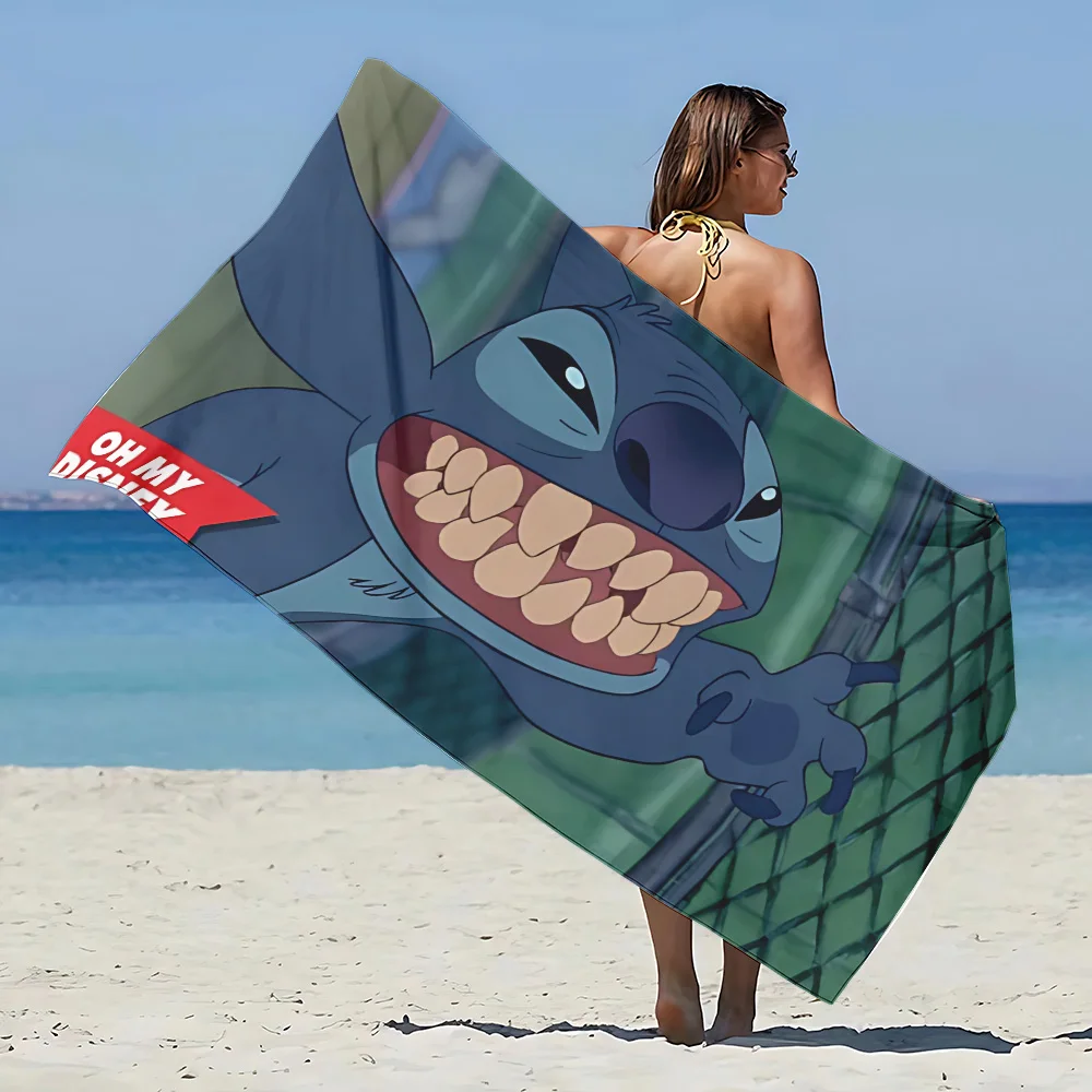 Мультяшное S-образное пляжное полотенце из микрофибры без песка быстросохнущее
