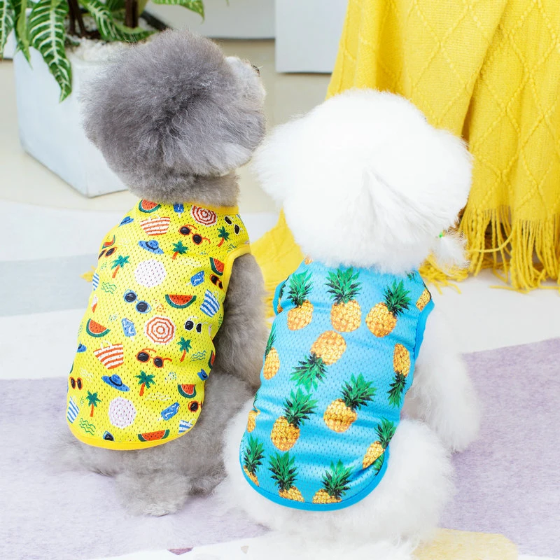 

Ultra Thin Summer Dog Vest Cute Print Breathable Dog Clothes for Small Dogs Chihuahua Clothing Yorkies Costumes Pet Cat T Shirts