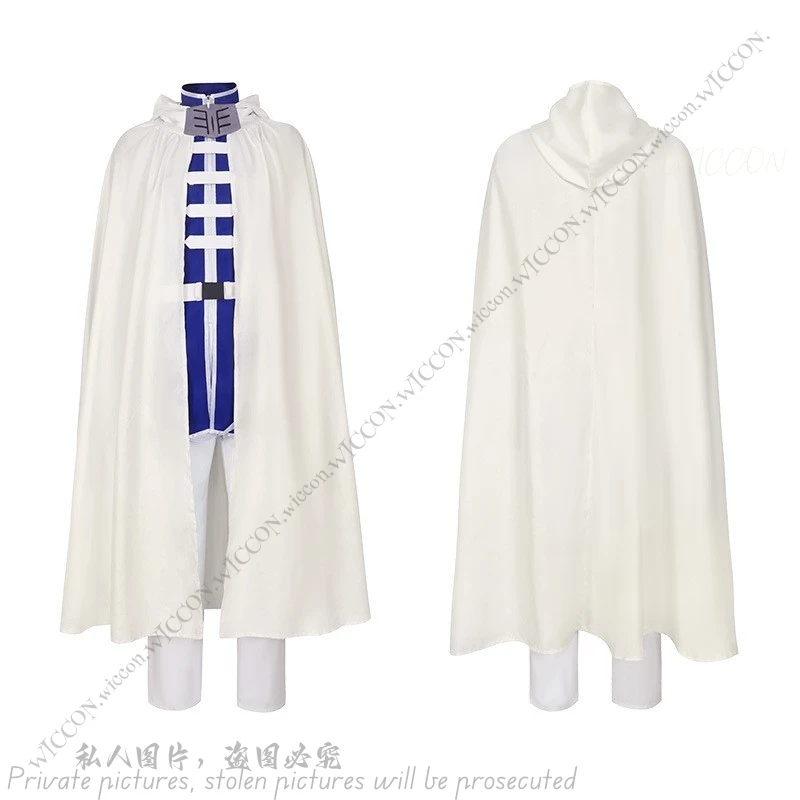Himmel Anime Frieren: Beyond Journey's End Косплей Костюм Опора The Brave Man Knight White Cape Blue Wig Halloween Party Set
