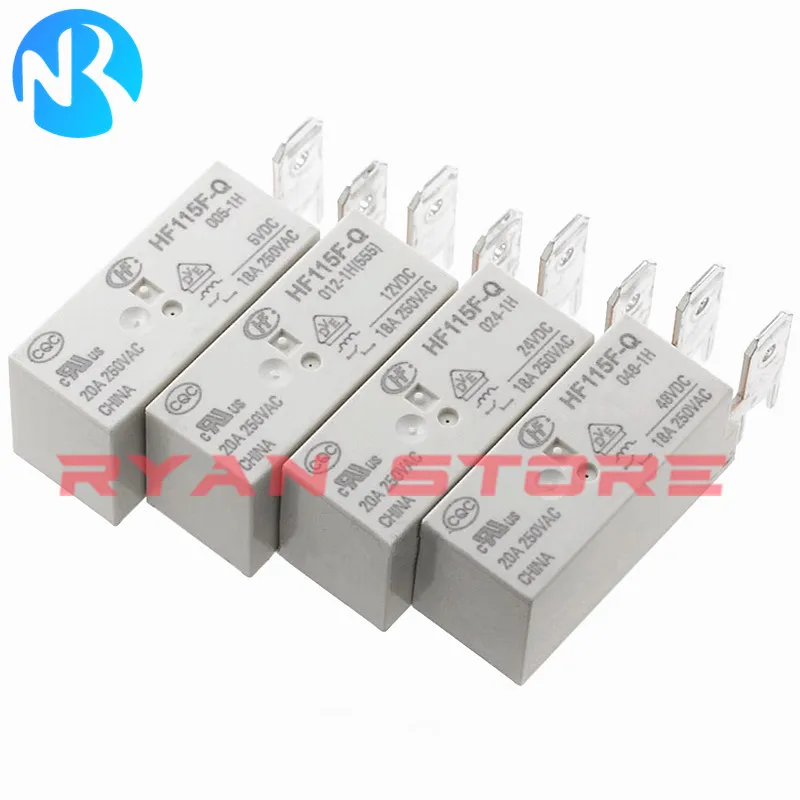 

5 шт., флейта HF115F Q 012 1H 115F-Q-024-1H, флейта HF115F Q 006 012 024 1D DC5V 12V 24V 48V 16A 18A