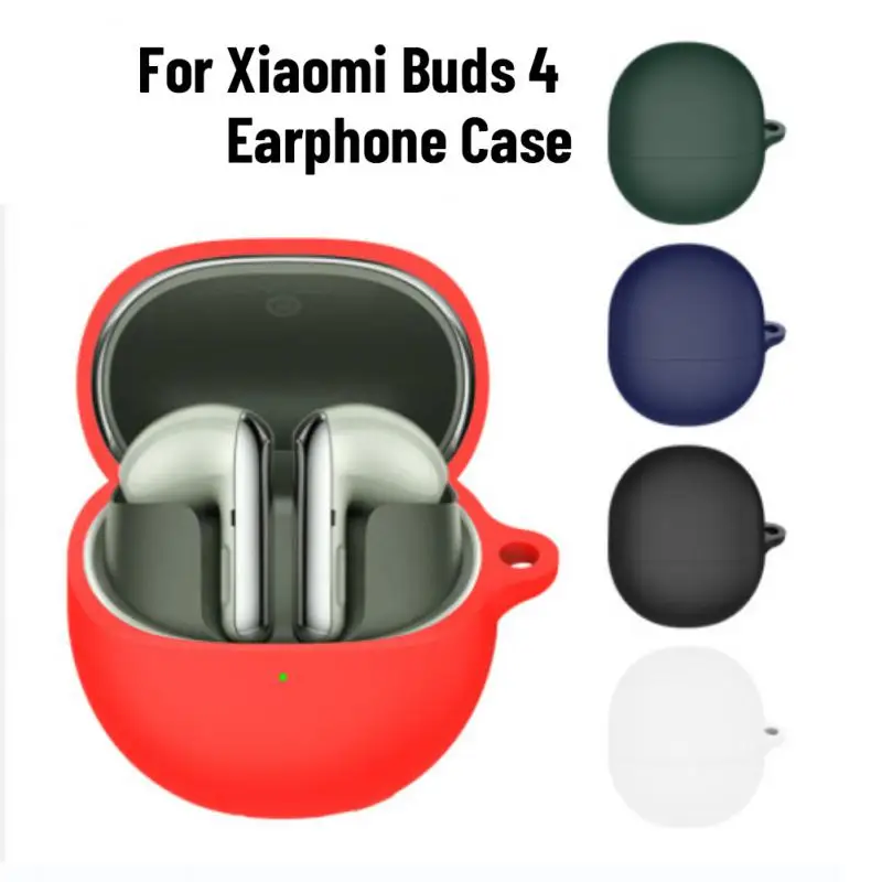 

Colourful Protector Sleeve Soft Headphone Cover Silicone Case Wireless Earbuds Protect Shell For Xiaomi Buds 4 1pc Silicone New