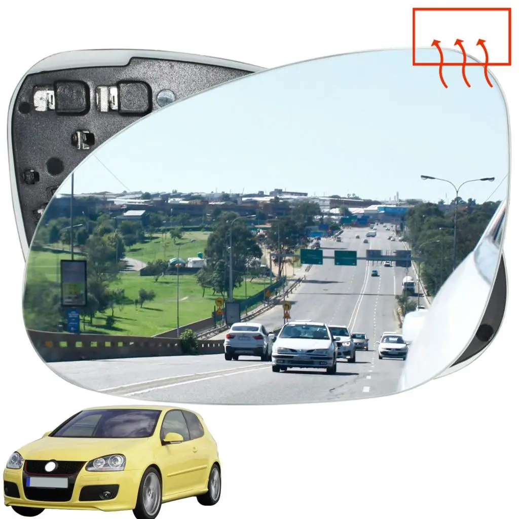 

For VW Golf GTI Jetta 5 MK5 06-10 Passat B6 Left Right Side Door Wing Mirror Glass Rear View Rearview Exterior Convex Outside
