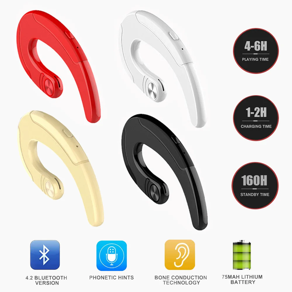 Беспроводная гарнитура изысканные Bluetooth наушники HBQ с крючком наушники-вкладыши