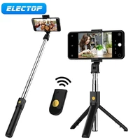 electop 3 in 1 wireless bluetooth selfie stick for iphoneandroid foldable handheld monopod shutter remote extendable tripod