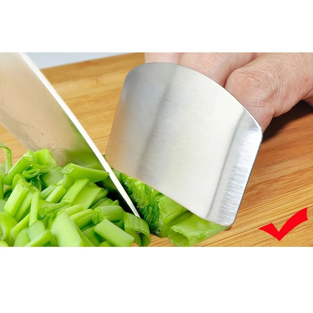 

2 Types Anti-cut Finger Stainless Steel Finger Protector Guard Safe Vegetable Cutting Hand Protecter Kitchen Accessories Gadgets