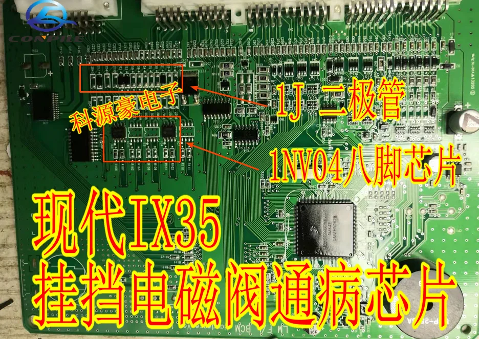 

1NV04DP for Hyundai car ix35 gear solenoid valve 8 feet chip IC 1NV04D