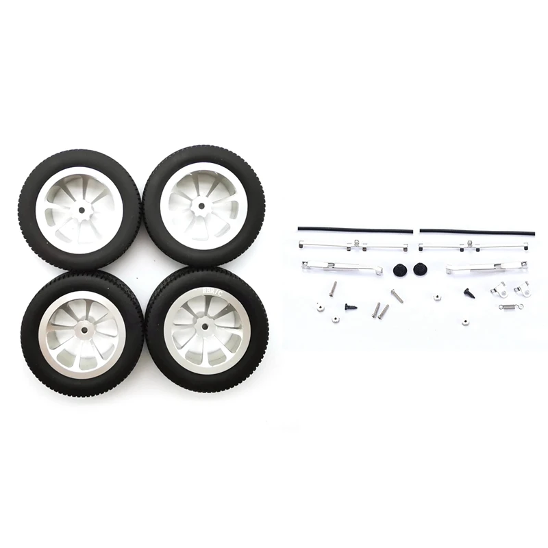 

RC Car Metal Wheel Rim Modified Tire Tyre Parts with Simulation Stainless Steel Windshield Wiper Decoration Accessories