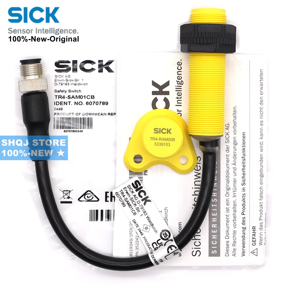 

TR4-SAM01CB 6070789, TR4-SAM01C 6034588, D-79183 waldkrich CONECTOR M12, предохранительный переключатель, оригинал