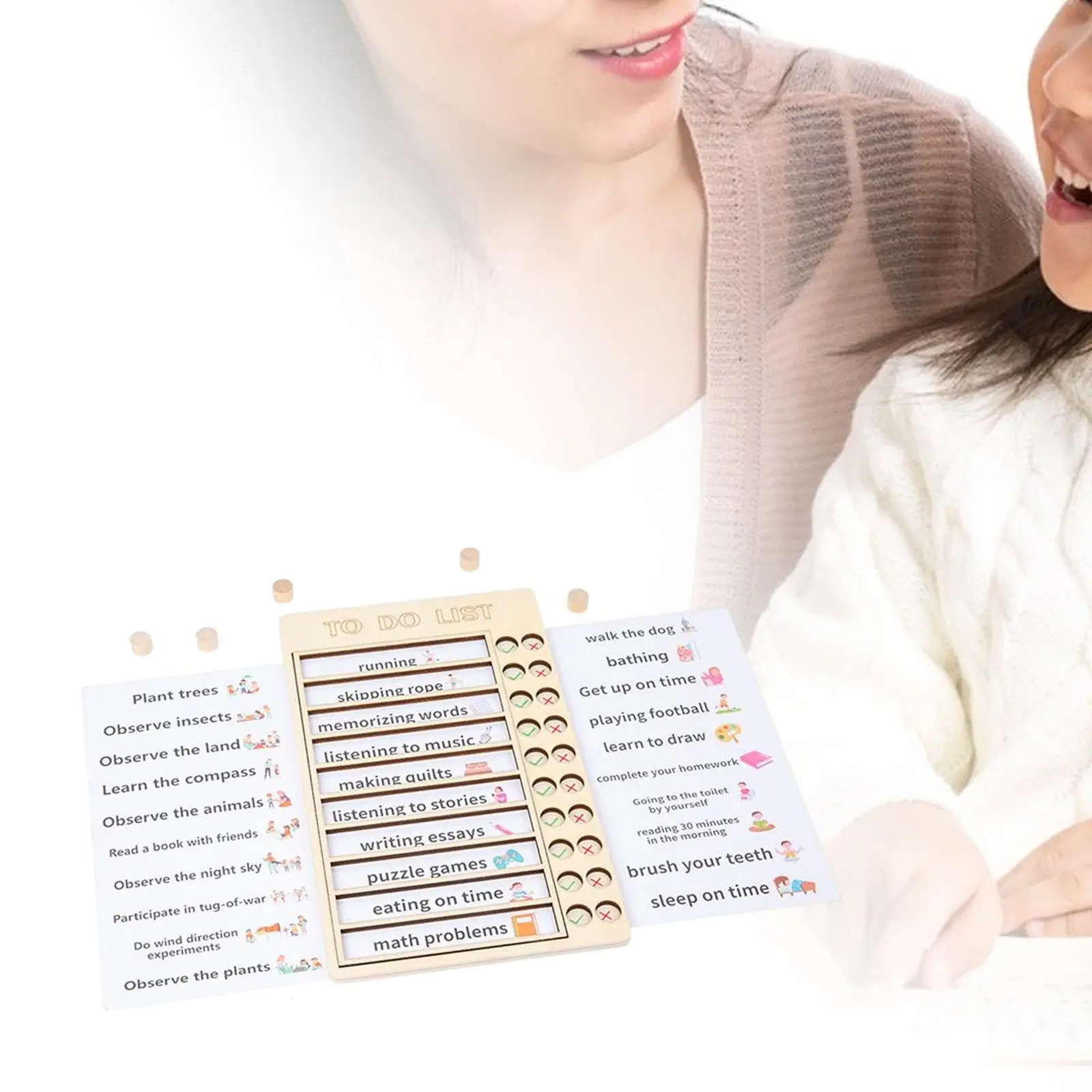 

Reusable Daily Schedule to Do List Board for Kids Daily Affairs