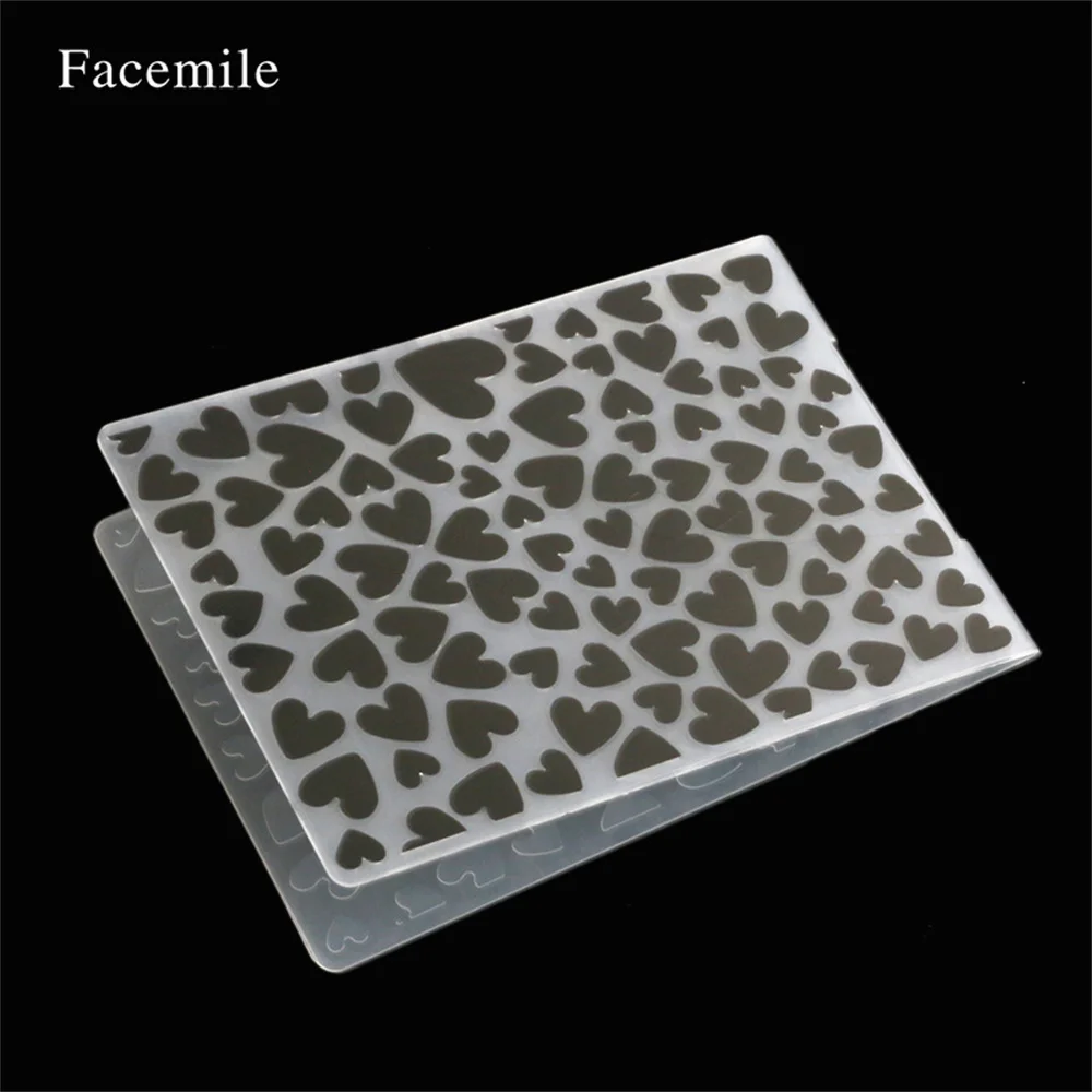 

3d Heart Shaped Plastic Embossing Folders for Handmade Diy Scrapbooking Paper Crafts Greeting Cards Making Decoration Supplies