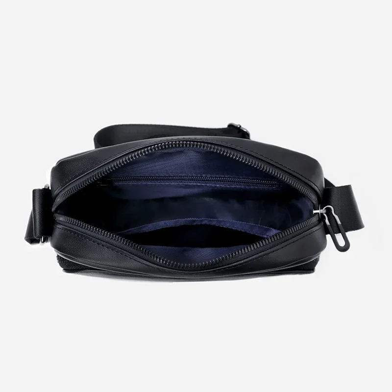 Сумка через плечо из искусственной кожи для мужчин черная Повседневная