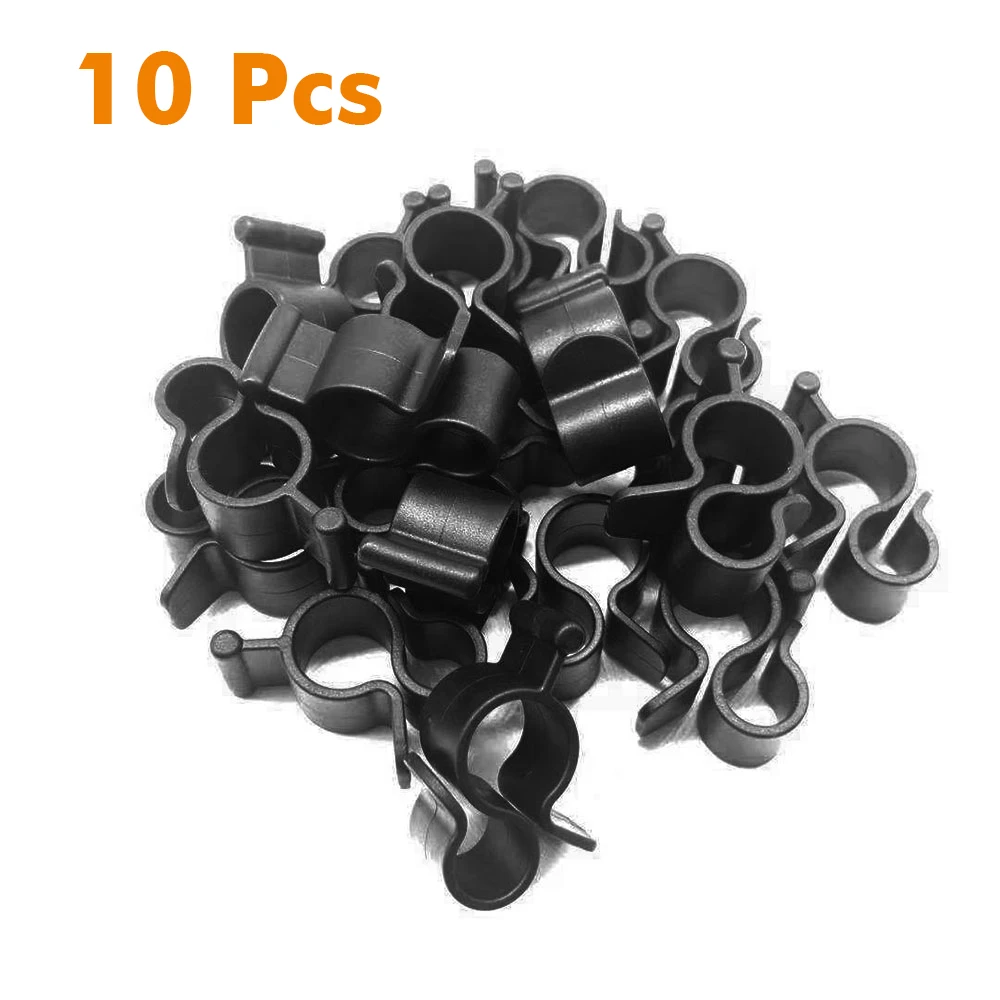 

10Pcs Tent Hooks Camping Awning Hooks Clips RV Tent Hangers Light Hanger For Caravan Camper Black Plastic Rounded Clip