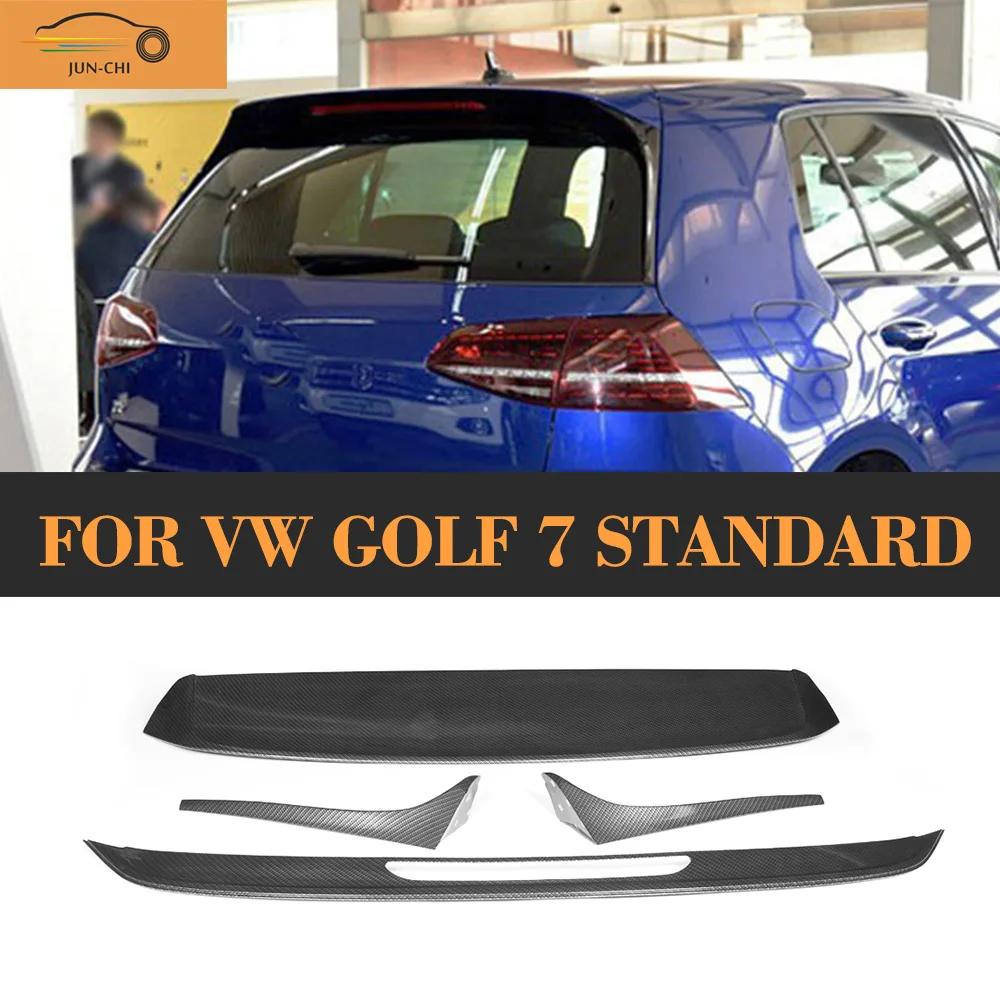 

Carbon Fiber Painting Looking Rear Spoiler For VW Golf 7 VII MK7 Standard 2014 2015 2016 Tail Roof Trunk Lip Wing