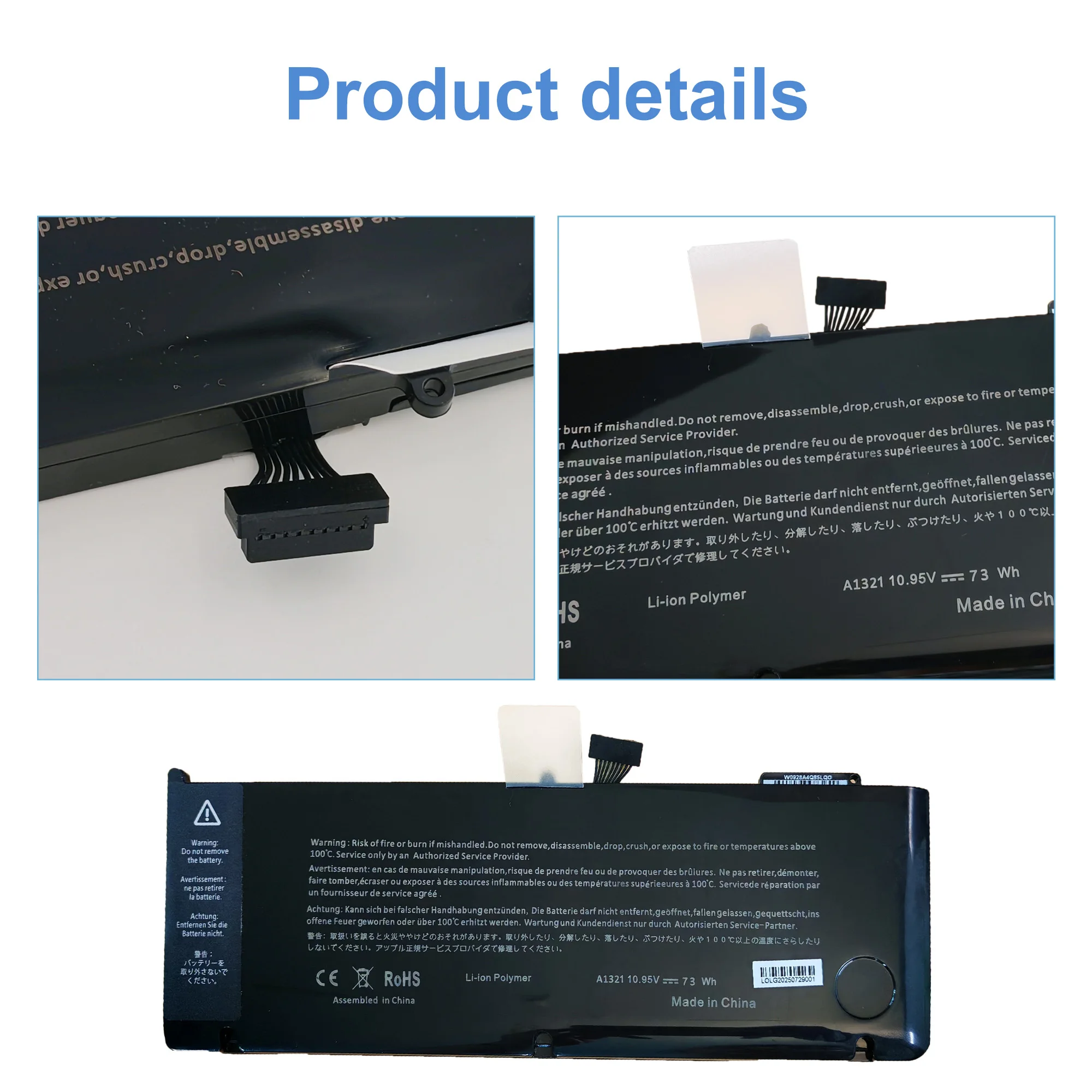 Фото Аккумулятор A1321 для APPLE MacBook Pro 15 дюймов A1286 2009 2010 020-6380-A MC118LL/A MC372 MC371 MB985 MB986LL/A Быстрая доставка №3