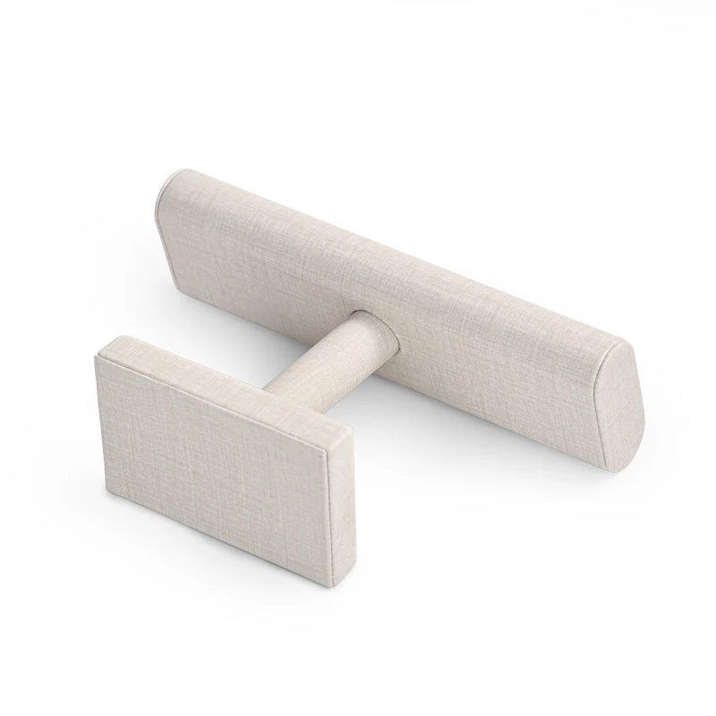 Oirlv Beige&Dark Green PU Leather T-Shape Watch Display Stand for Men and Women Watch Storage Rack Jewelry Organizer Holder