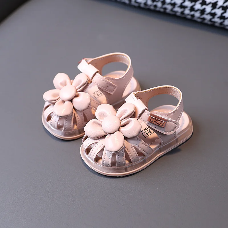 

2022 Summer New Kids Sandals Cute Flower First Walkers Toddler Sandals Soft Bottom Beach Sandals