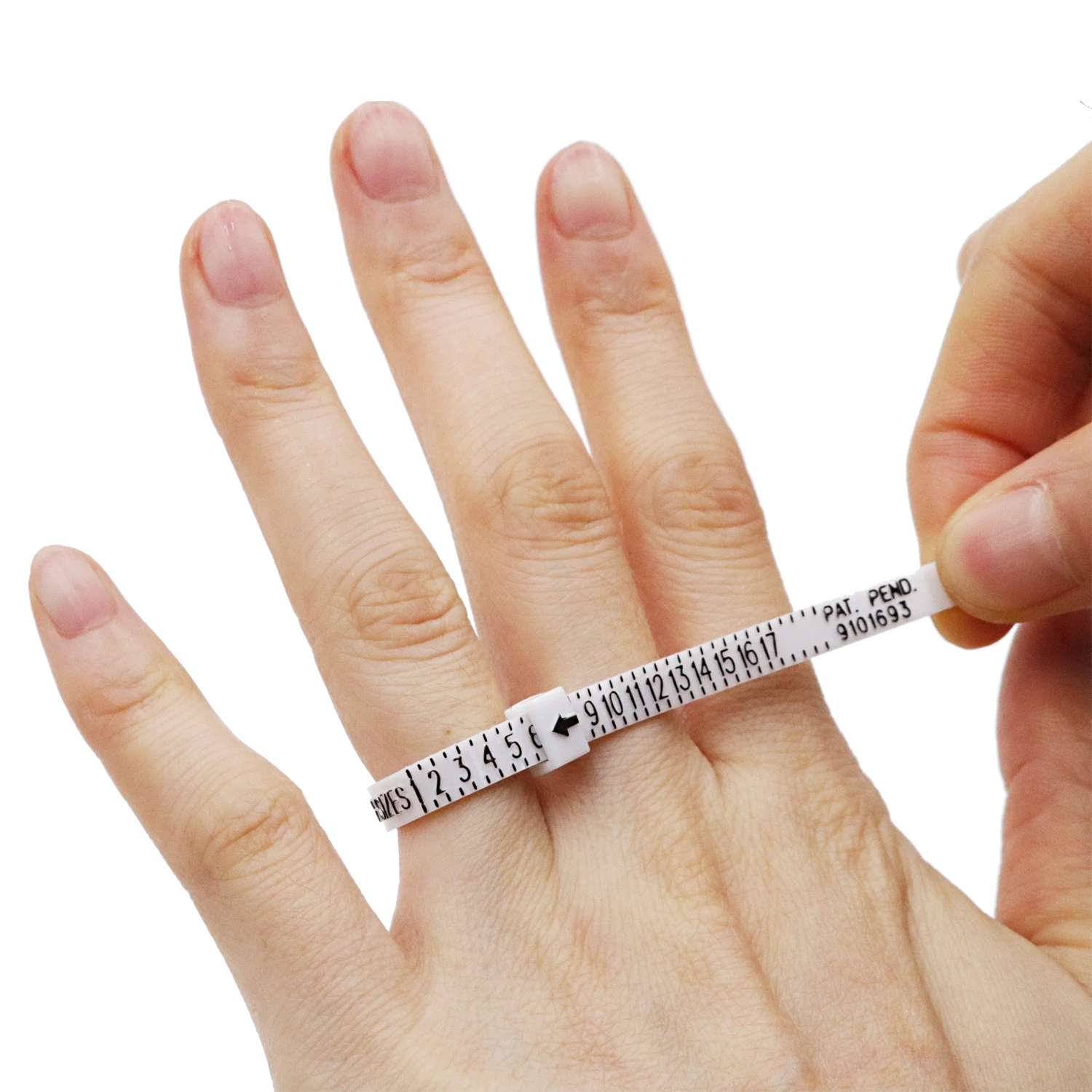 

PHYHOO Plastic UK US EU JP HK Size Ring Size Measuring Tools Finger Gauge Ring Sizer Belt Measurement Tool Jewelry AccessorY