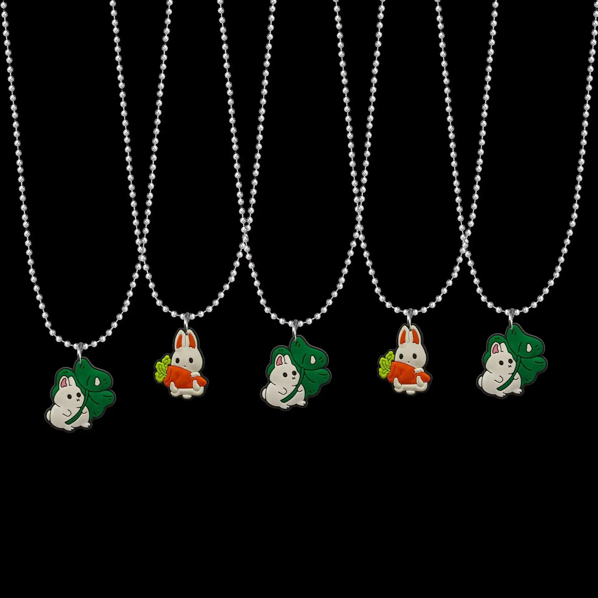 Amazon Белый Кролик Мини Шарик Ожерелье Высококачественный FeelNiche Дизайн