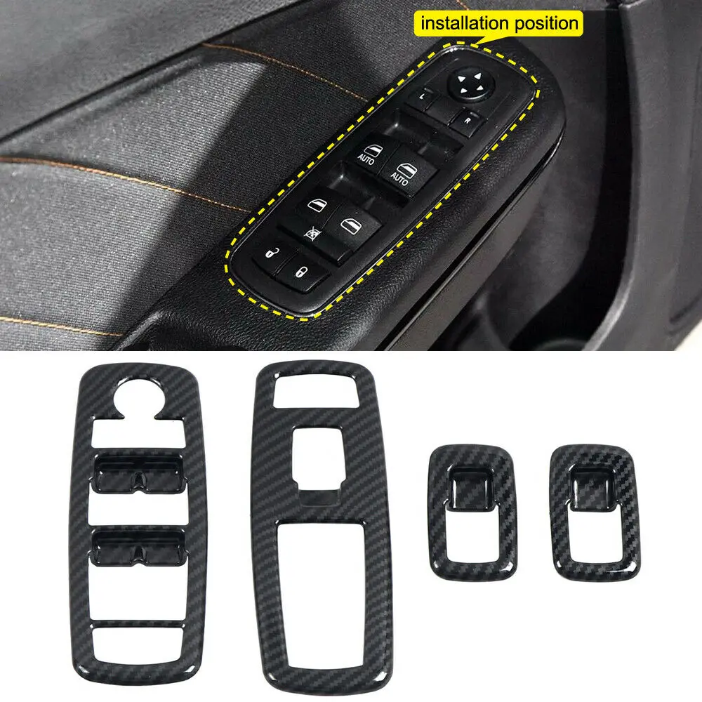 

Крышка панели переключателя LHD с внутренним стеклом для Dodge Charger 2011-2020, 4 шт.