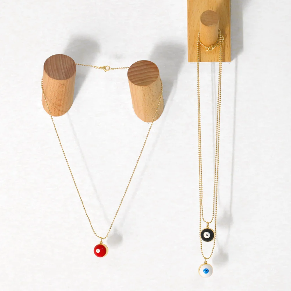 FLOLA цепочка из бисера Золотая бриллиант для женщин медное эмалированное синее