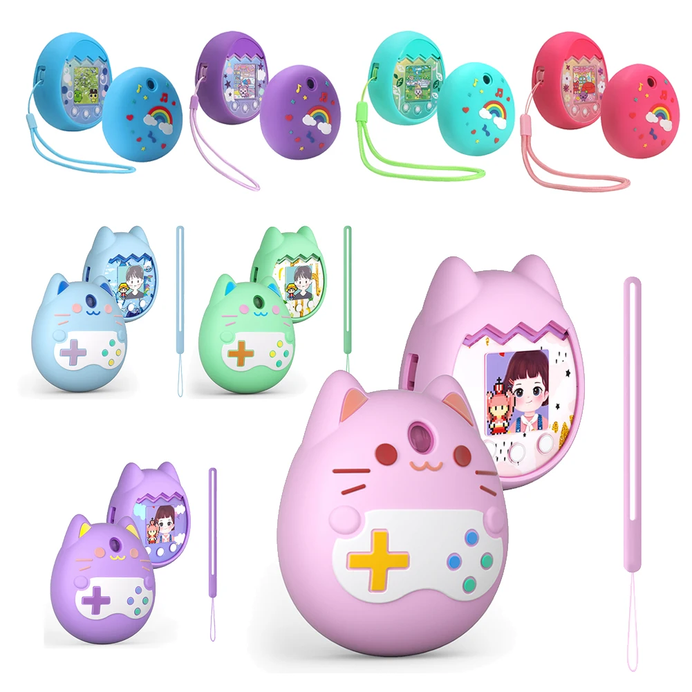 Electronic Pet Machine Protector for Tamagotchi Pix Virtual Electronic Digital Pets Silicone Cover Case Anti-fall Accessories
