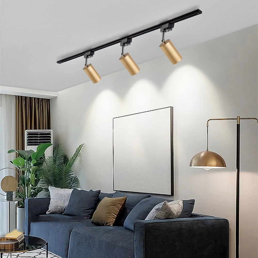 

Track Lighting 360° Rotatable LED Ceiling Track Downlight 5W GU10 Bulb Replaceable Spot Light Aluminum Ceiling Rail Track Lights